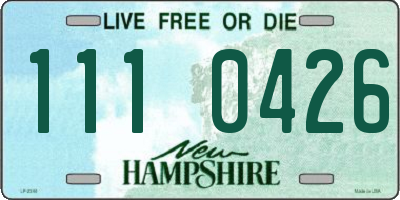NH license plate 1110426