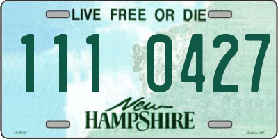 NH license plate 1110427