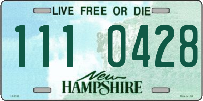NH license plate 1110428