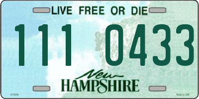 NH license plate 1110433