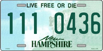 NH license plate 1110436