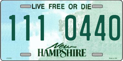 NH license plate 1110440