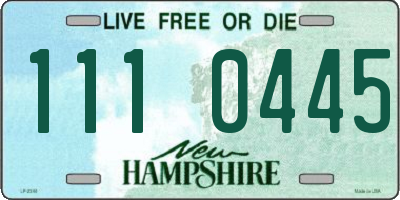 NH license plate 1110445