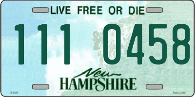 NH license plate 1110458