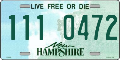 NH license plate 1110472