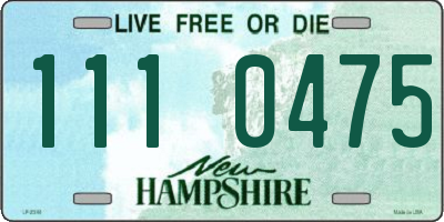 NH license plate 1110475