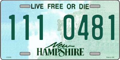 NH license plate 1110481