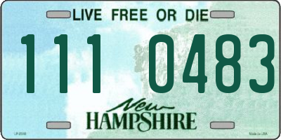 NH license plate 1110483