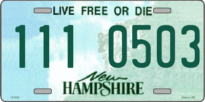 NH license plate 1110503