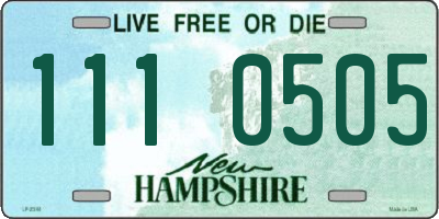 NH license plate 1110505