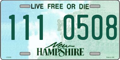 NH license plate 1110508