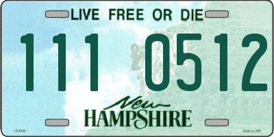 NH license plate 1110512
