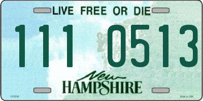 NH license plate 1110513