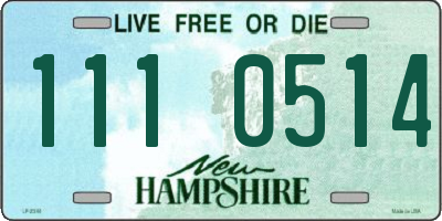 NH license plate 1110514