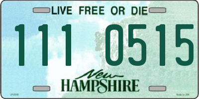 NH license plate 1110515
