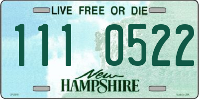 NH license plate 1110522