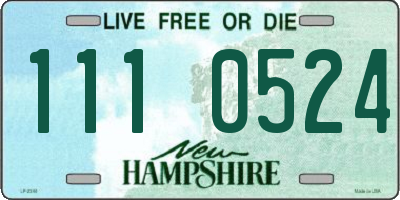 NH license plate 1110524