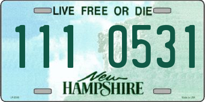 NH license plate 1110531
