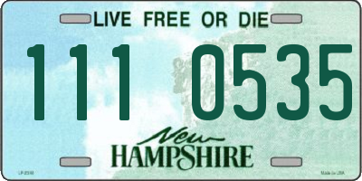 NH license plate 1110535