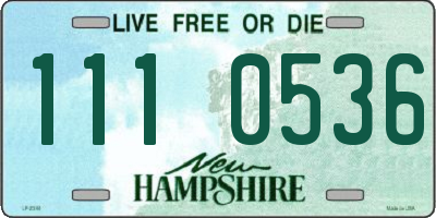 NH license plate 1110536
