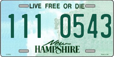 NH license plate 1110543