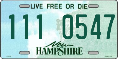 NH license plate 1110547