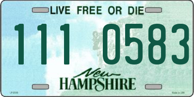 NH license plate 1110583