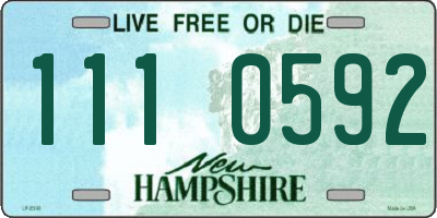 NH license plate 1110592