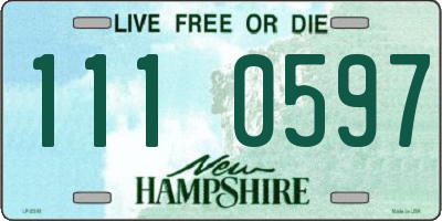 NH license plate 1110597
