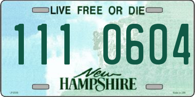 NH license plate 1110604