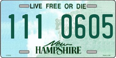 NH license plate 1110605