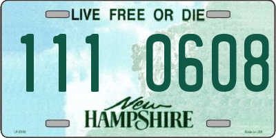 NH license plate 1110608
