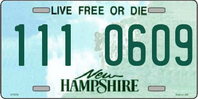 NH license plate 1110609
