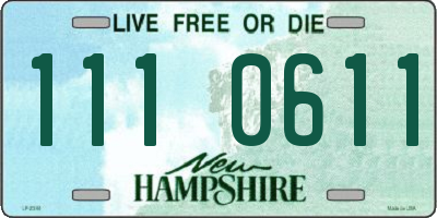 NH license plate 1110611