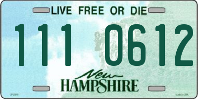 NH license plate 1110612