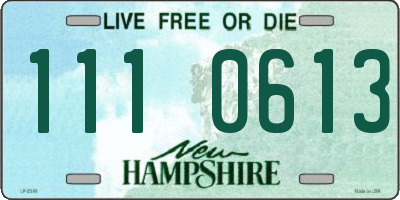 NH license plate 1110613