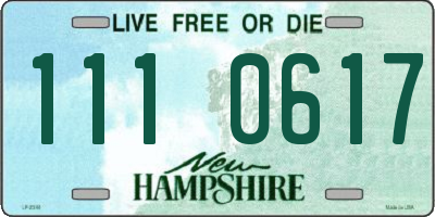 NH license plate 1110617