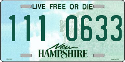 NH license plate 1110633