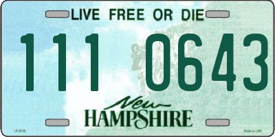 NH license plate 1110643