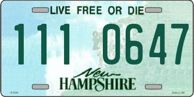 NH license plate 1110647