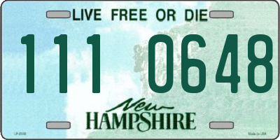 NH license plate 1110648