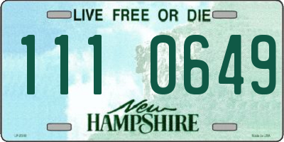 NH license plate 1110649
