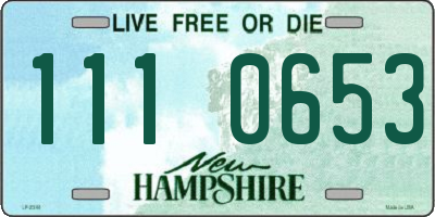 NH license plate 1110653