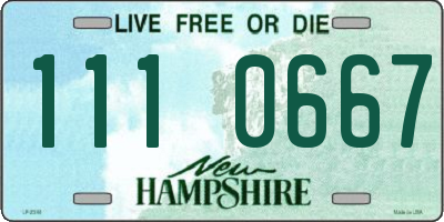 NH license plate 1110667