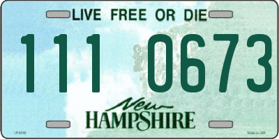 NH license plate 1110673