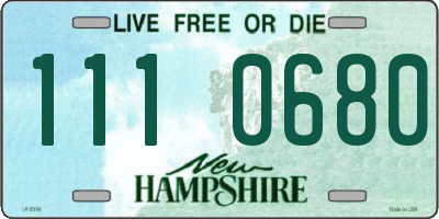 NH license plate 1110680