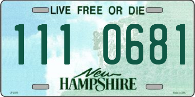 NH license plate 1110681