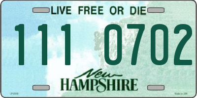 NH license plate 1110702