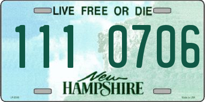 NH license plate 1110706