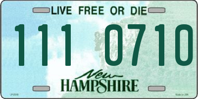 NH license plate 1110710